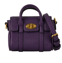 Mulberry Micro Bayswater, Leather, Purple,MIC, DB/S, 3* Handbags.